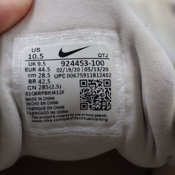 Nike VM Air Vapormax Plus 924453-100 Men's Running Shoes White Size 10.5 - Picture 13 of 13